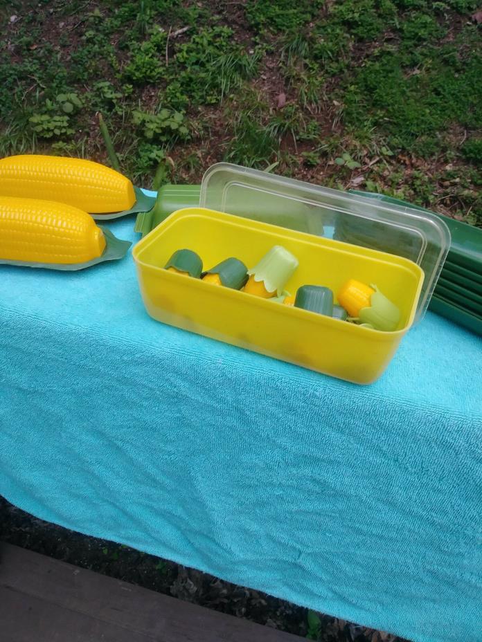 Vintage Plastic Corn on the Cob Serving Set