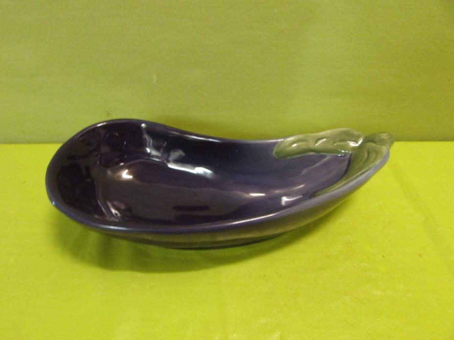 SMALL VINTAGE EGGPLANT DIP DISH JARDIN POTAGER