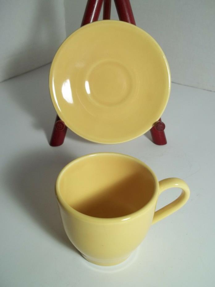Vintage Yellow Longchamp Demitasse Cup and Saucer France