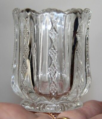 Vintage clear glass toothpick holder