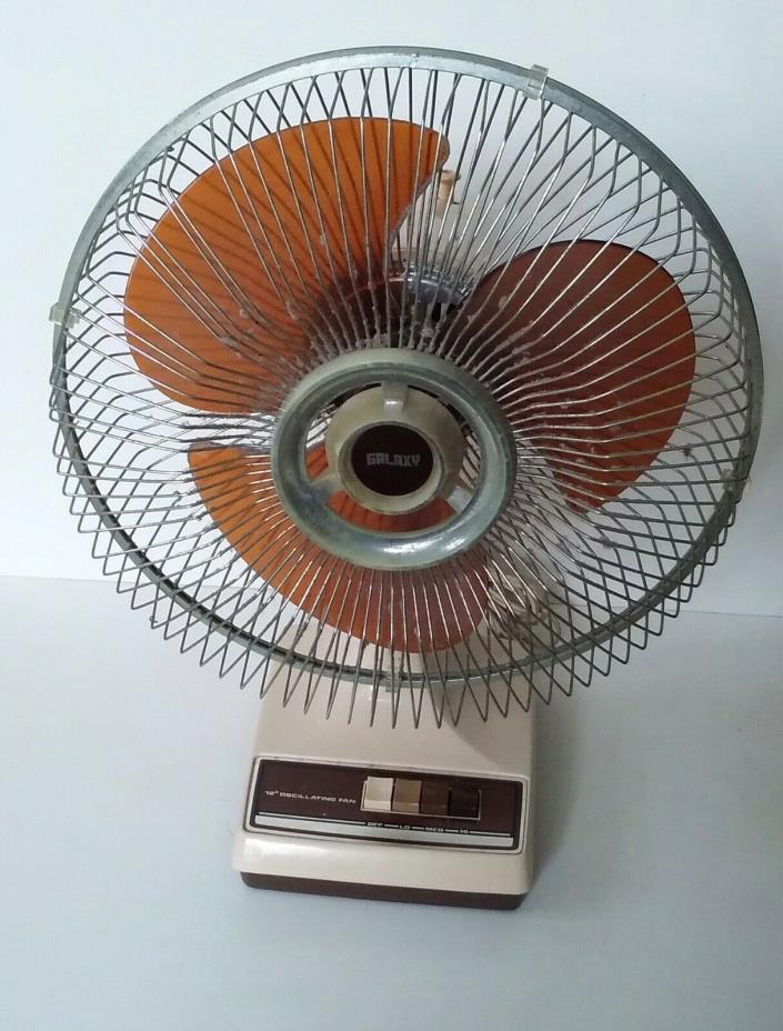 Galaxy Vintage Electric Fan WORKS Amber Blades