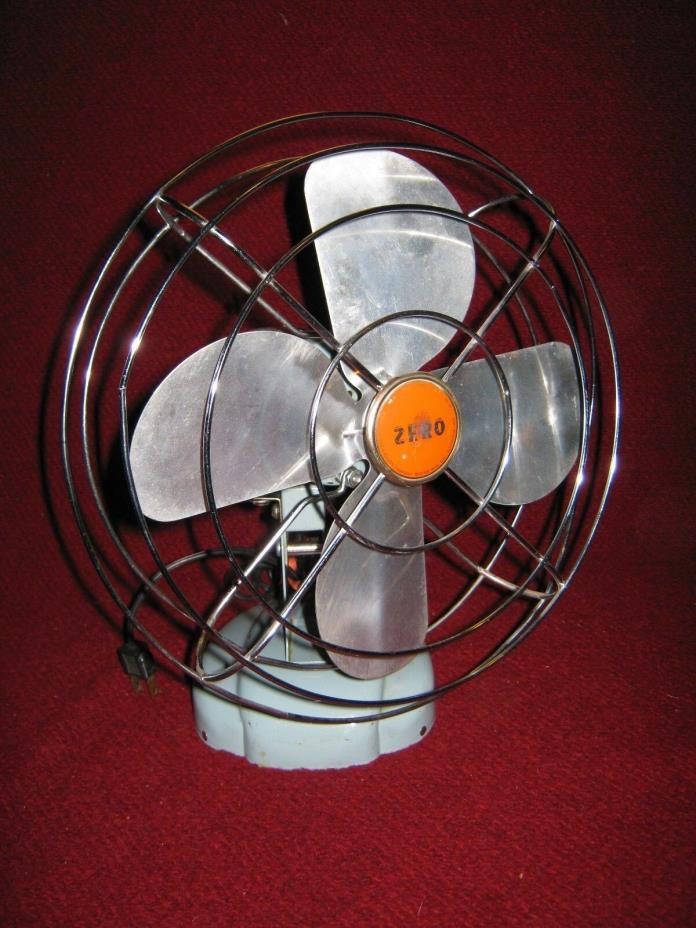 Vintage ZERO Table or Wall Mount Fan Retro Model 10498 Made in USA