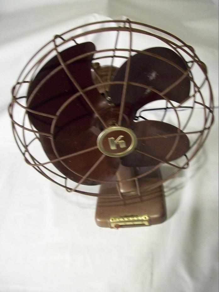 VINTAGE ANTIQUE KENMORE 16 INCH TALL 3 SPEED OSOLATING FAN MODEL NO. 336. 80902