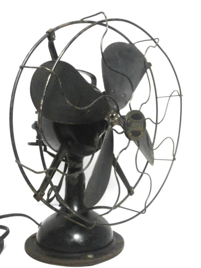 Vintage Signal Fan Model 650 Black 3-Speed Oscillating FAN Signal Electric Mfg