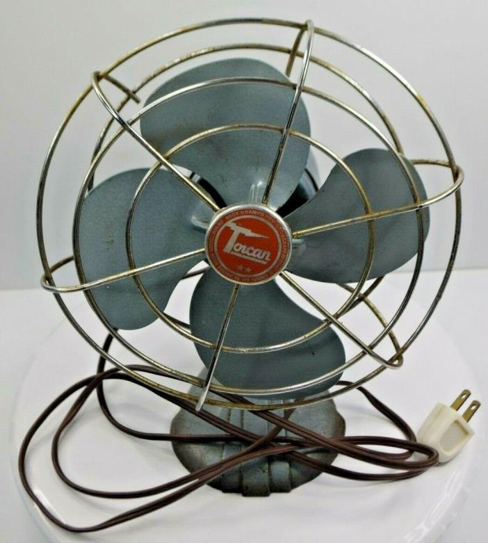 Torcan Vintage Electric Fan Model 836 SD working order Bin 4.8