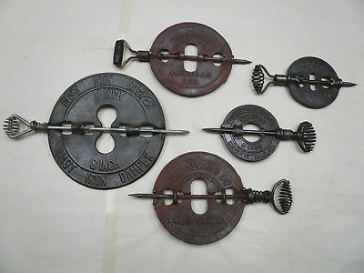Vtg Lot 5 Dampers Reversible Spindle Flue Pipe Griswold Steel 4
