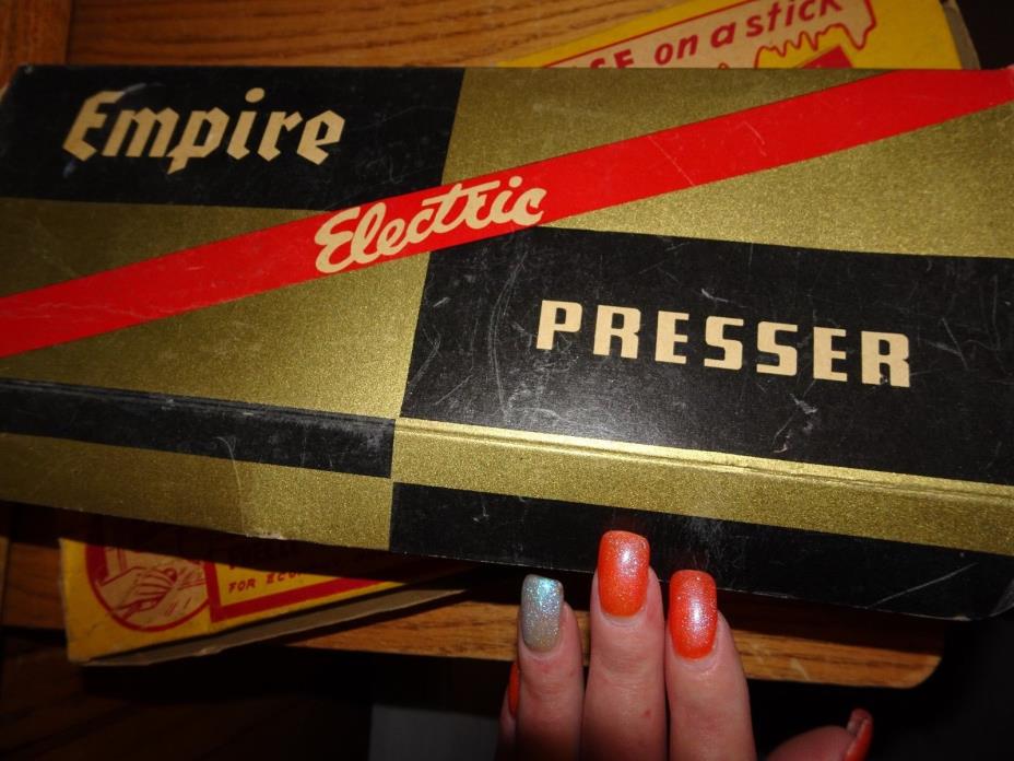 Vintage Empire Electric Co Iron Hand Presser Flat Crease Garment Pat#1889432 USA