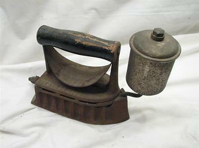 Early Antique Gas Sad Iron Kitchen House Tool Wood Handle The Monitor 1903 Pat