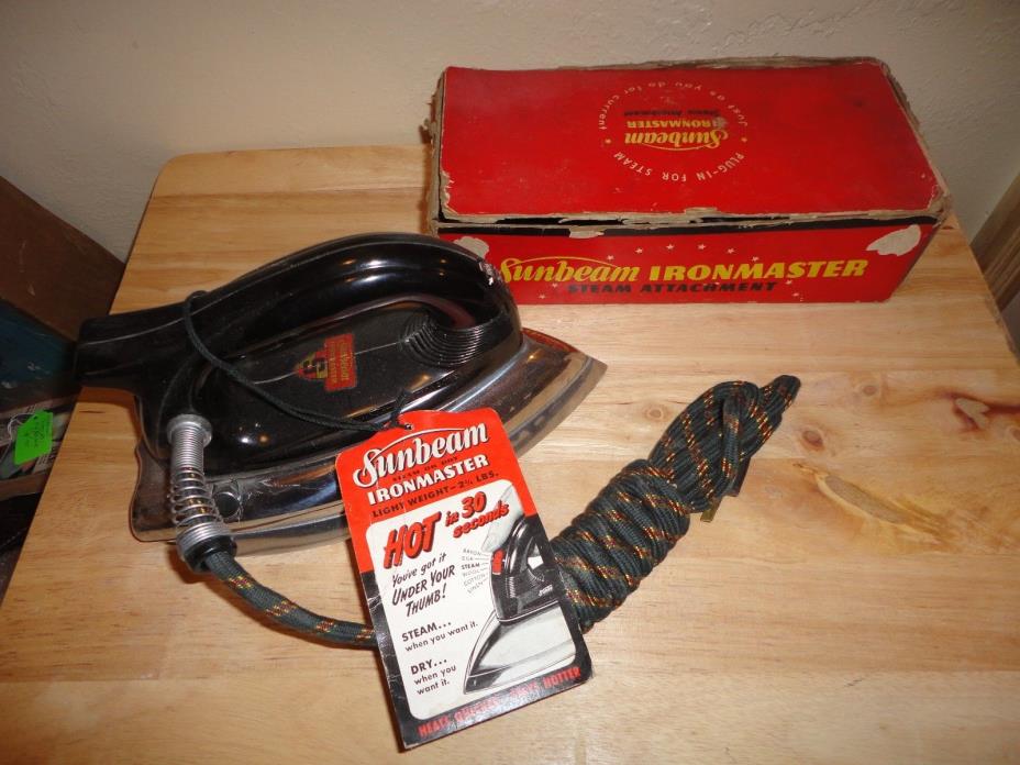 Vintage Sunbeam Ironmaster Model S-2 / With Ironmaster Steam Attachment