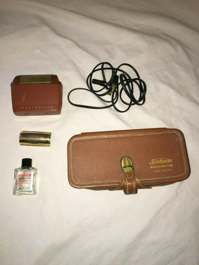 Vintage Sunbeam Shavemaster Blade Electric With Case TESTED
