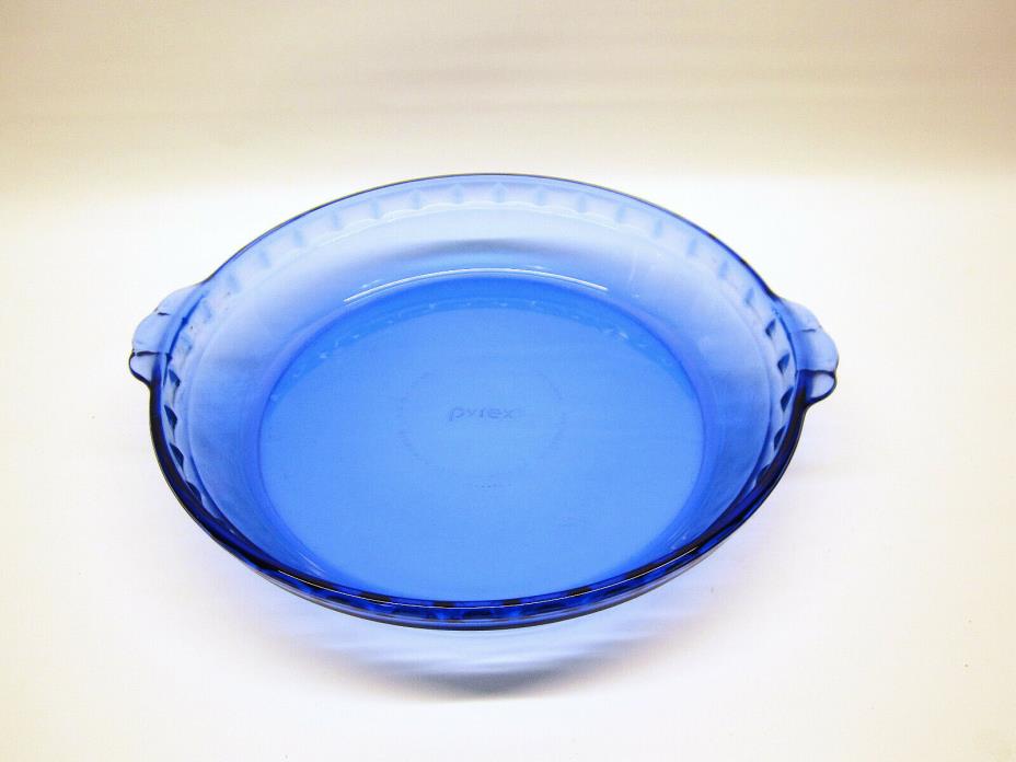 Pyrex Colbalt Blue Pie Dish #229 Fluted Edge-9.5 inches