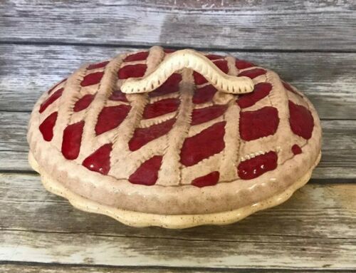 9” Ceramic Covered Cherry Pie Dish