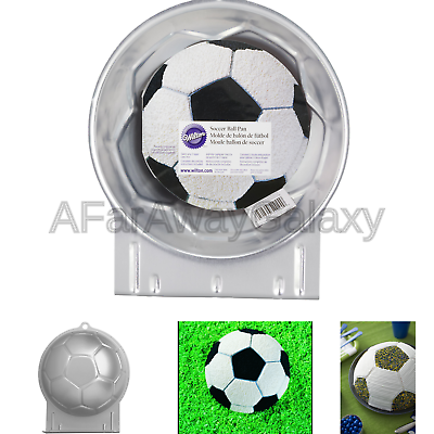 Wilton Soccer Ball Cake Pan, Durable Aluminum Heats Evenly and Holds its Shap...