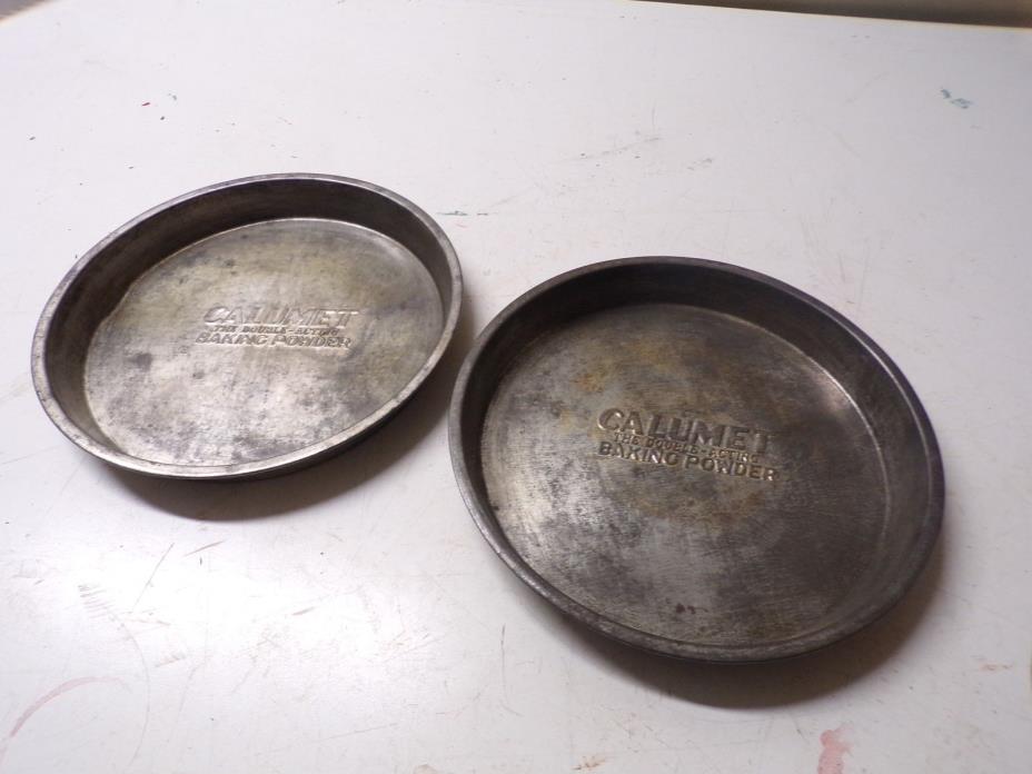 2 Old Calumet Baking Powder Cake Tins