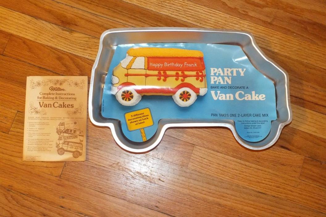 Vtg 1978 Party Hippie Mystery Van School Bus Ambulance Cake Baking Pan NOS