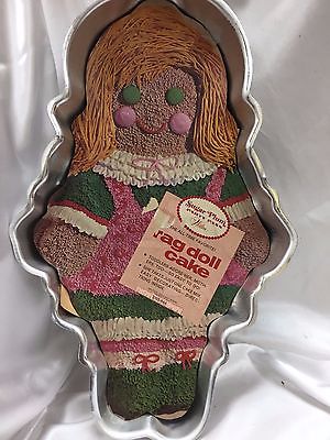 Vintage Wilton Sugar Plum Party Pans Rag Doll Birthday Cake Pan 1971 502-968