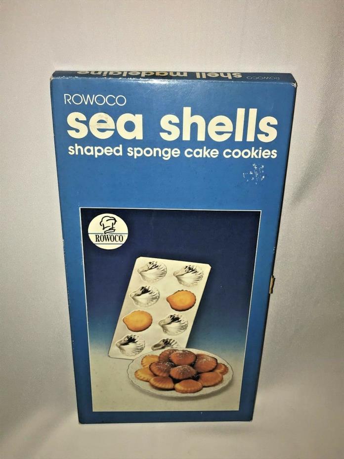 Vintage Rowoco Shell Madelaine Seashell Shapes Cookies Cake Baking Pan Aluminum