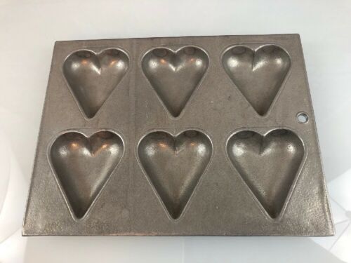 Vintage Wilton 6 Heart Shaped Pan Mold Candy Cookie Muffin Cakes Columbia PA