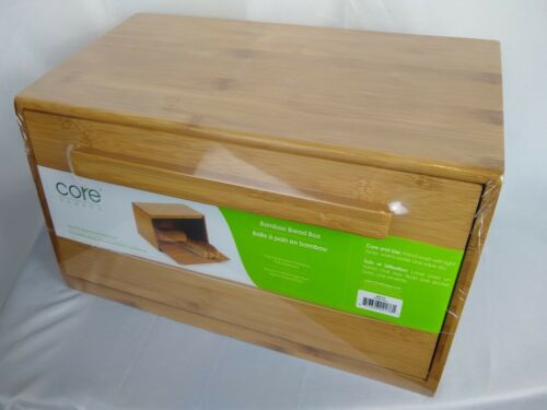 Core Bamboo Bread Box Food Storage Container Fresh Natural Kitchen Dining Brown