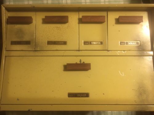 Vintage Harvest Gold Bread Box Canister Como Set Krestline Speko