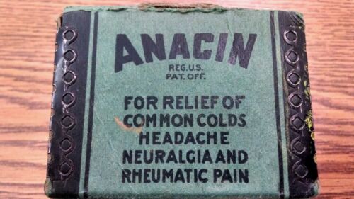 Vintage Anacin Advertising Box Medicine Drug Store