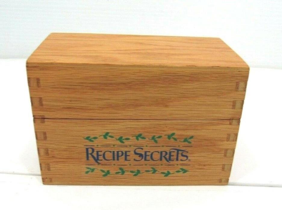 Handmade Wooden Recipe Box with Dovetail Edges