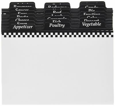 4-by-6-Inch Recipe Box Dividers Divider 4x6 Set of 24 New