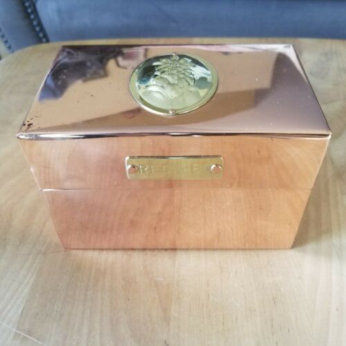 Vintage ~ Copper Recipe Box ~ Crowning Touch ~