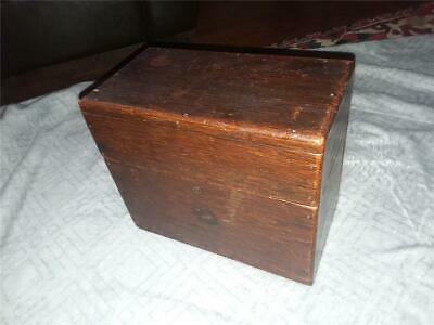 VINTAGE OAK RECIPE BOX OR STORAGE...EARLY 1900S..larger sized