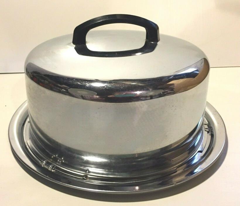 Vintage Mid Century Eveready Chrome Cake Carrier Made in USA