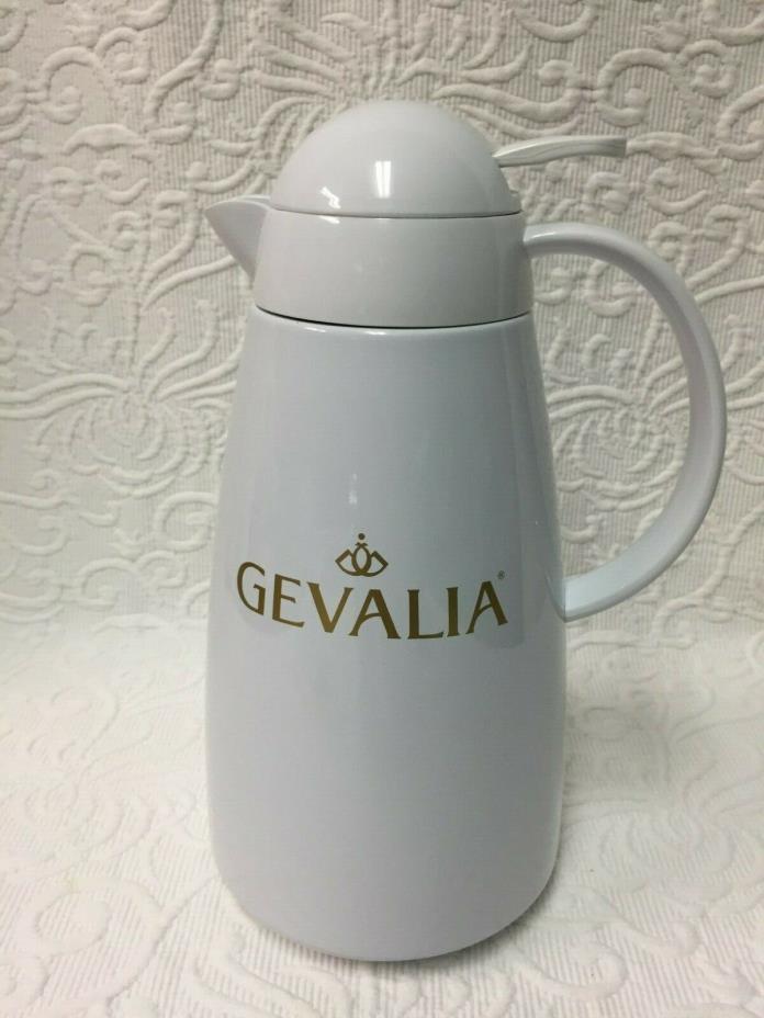 GEVALIA WHITE Coffee Thermal Insulated SERVER CARAFE POT 1 Qt - NEW