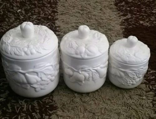 Ceramic kitchen canister set