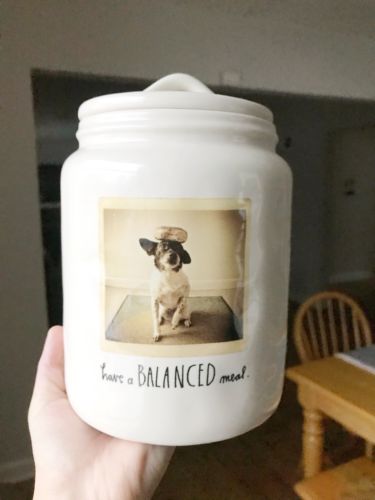 Rae Dunn Have a Balanced Meal Dog Canister – NEW