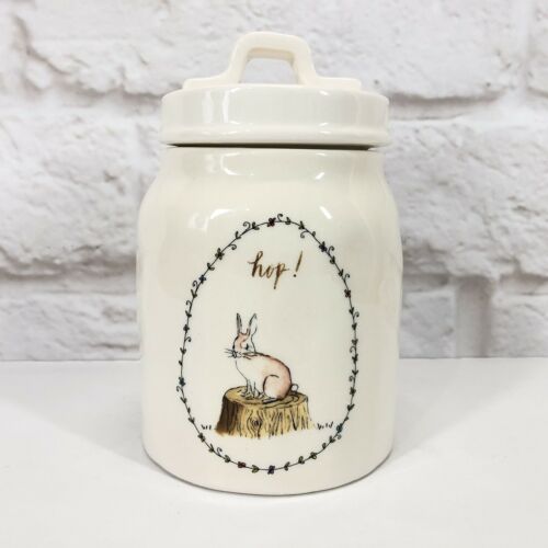 Rae Dunn Artisan Collection Easter Canister and Lid Pottery Bunny with 