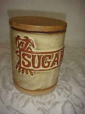 TREMAR POTTERY CORNWALL SUGAR CANISTER HTF