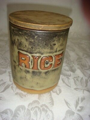 TREMAR POTTERY CORNWALL RICE CANISTER HTF