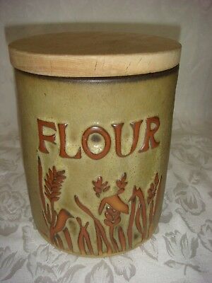 TREMAR POTTERY CORNWALL LARGE FLOUR CANISTER HTF