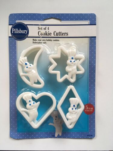 1992 Pillsbury Dough Boy Collector Cookie Cutters set of 4