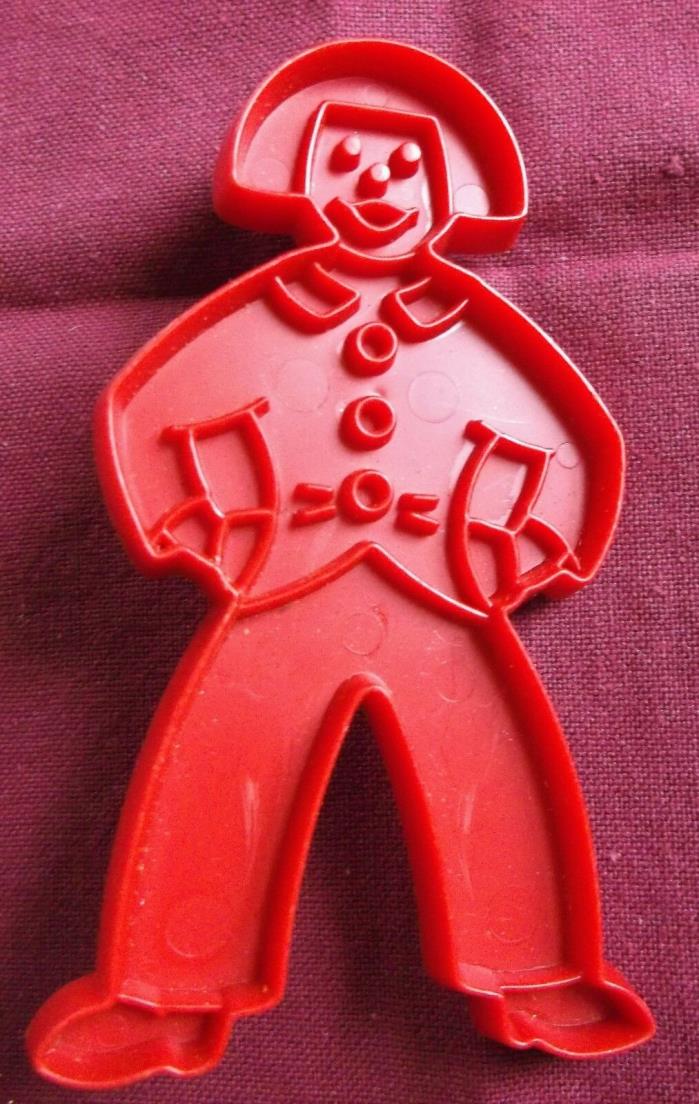 Vintage Tupperware Plastic Red Dutch Boy Christmas Cookie Cutter 5