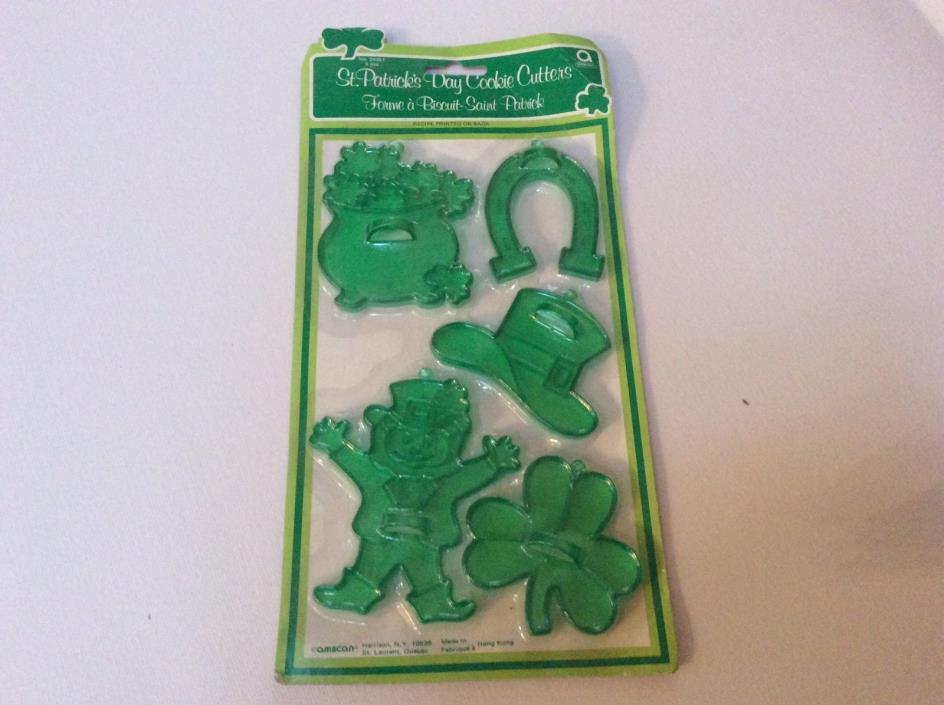 Vtg St. Patric's Day Cookie Cutters Amscan Canada New