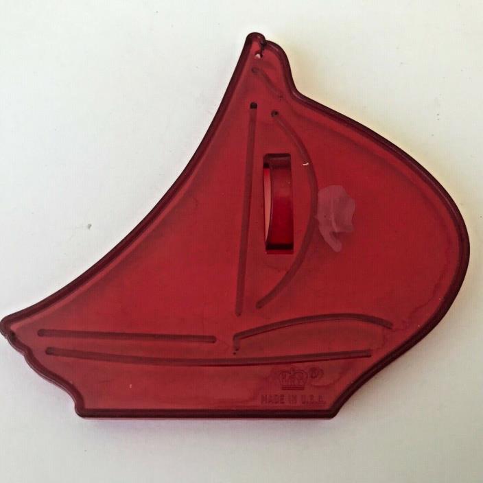 HRM Vintage Design Plastic Embossing Cookie Cutter -Sail Boat