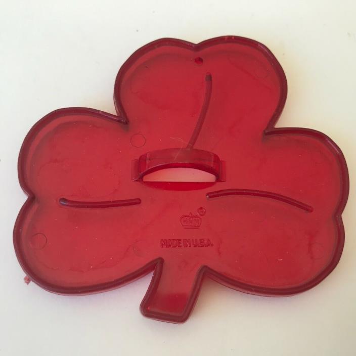 HRM Vintage Design Plastic Embossing Cookie Cutter - Shamrock