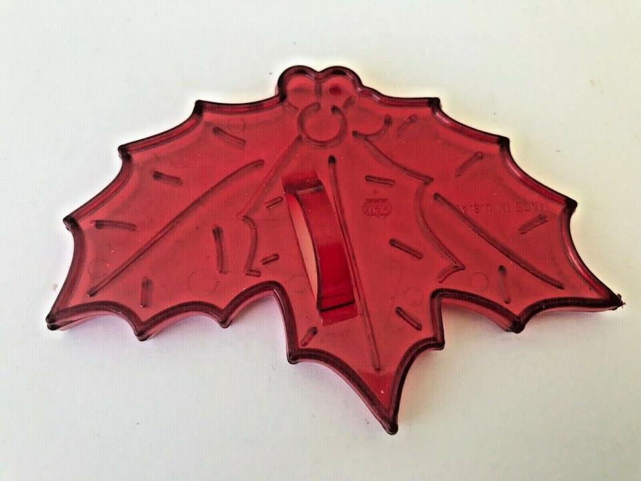 HRM Vintage Design Plastic Cookie Cutter - Christmas Holly Berries & Leaves