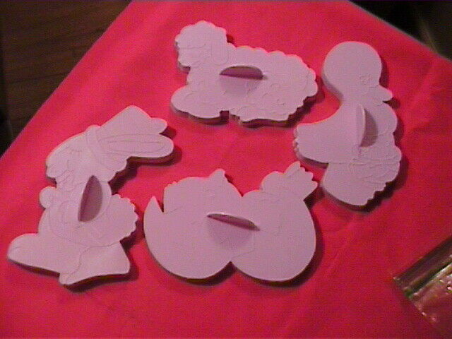 Vintage Wilton Easter Cookie Cutters-Dated 1976-Lavender-Total 4-Very Cute