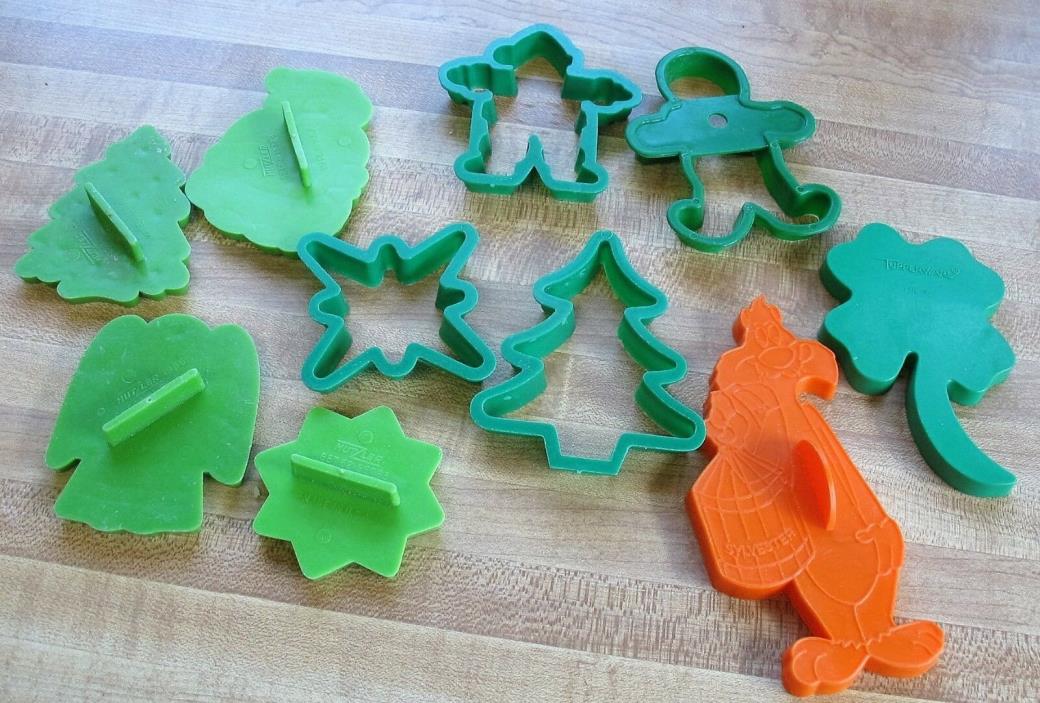 Mixed Lot 10 Vintage Cookie Cutters Hutzler 1986 Sylvester Tupperware