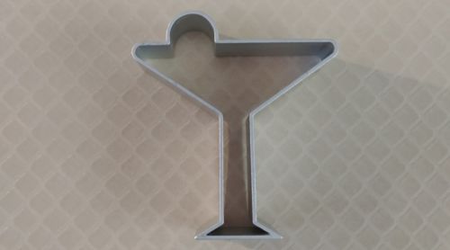 New Metal Martini Drink Cocktail Glass Bakery Cookie Cutter Mold