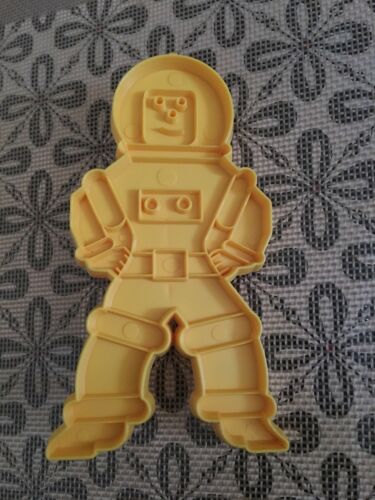 Vintage Stanley Home Products Yellow Plastic Cookie Cutter - Astronaut