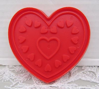 Hallmark Red Heart Cookie Cutter Valentine Plastic embossed details