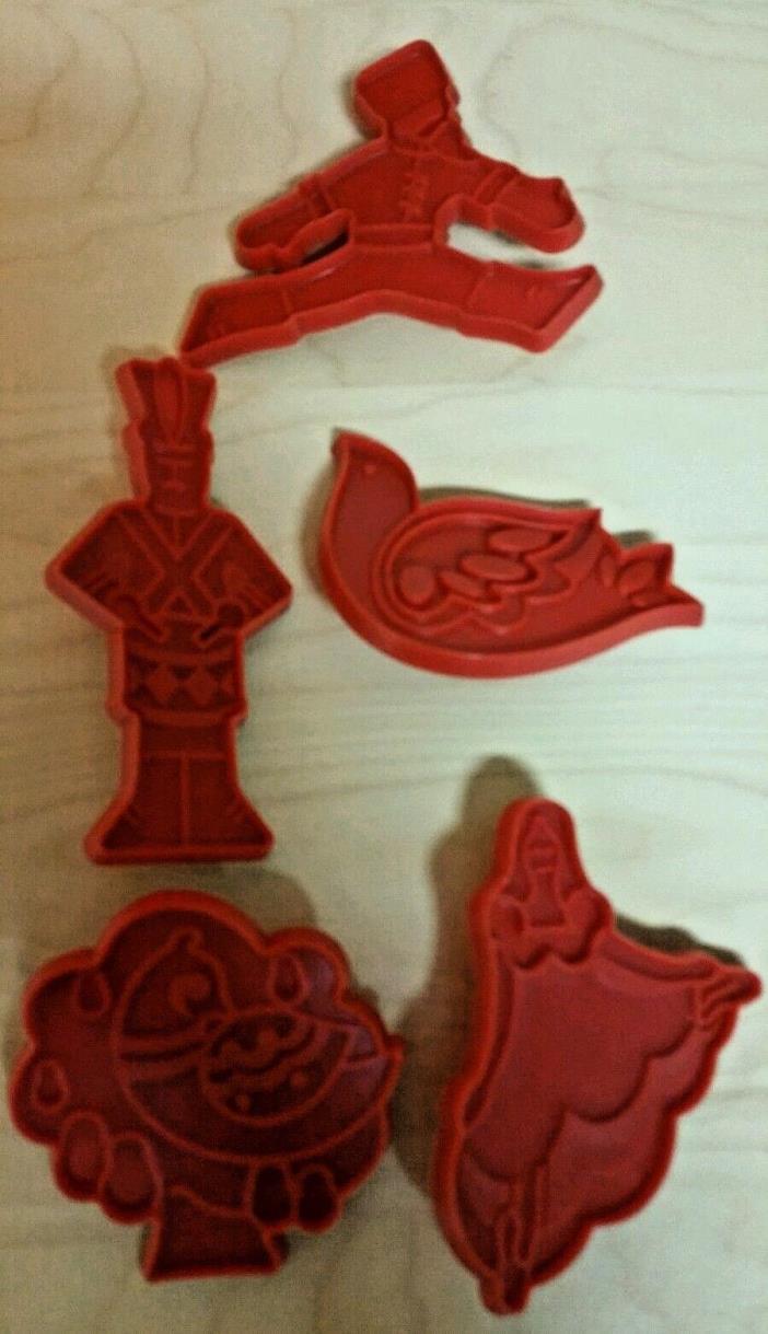Vintage Chilton Cookie Cutters Twelve Days of Christmas 1978 Lot of 5