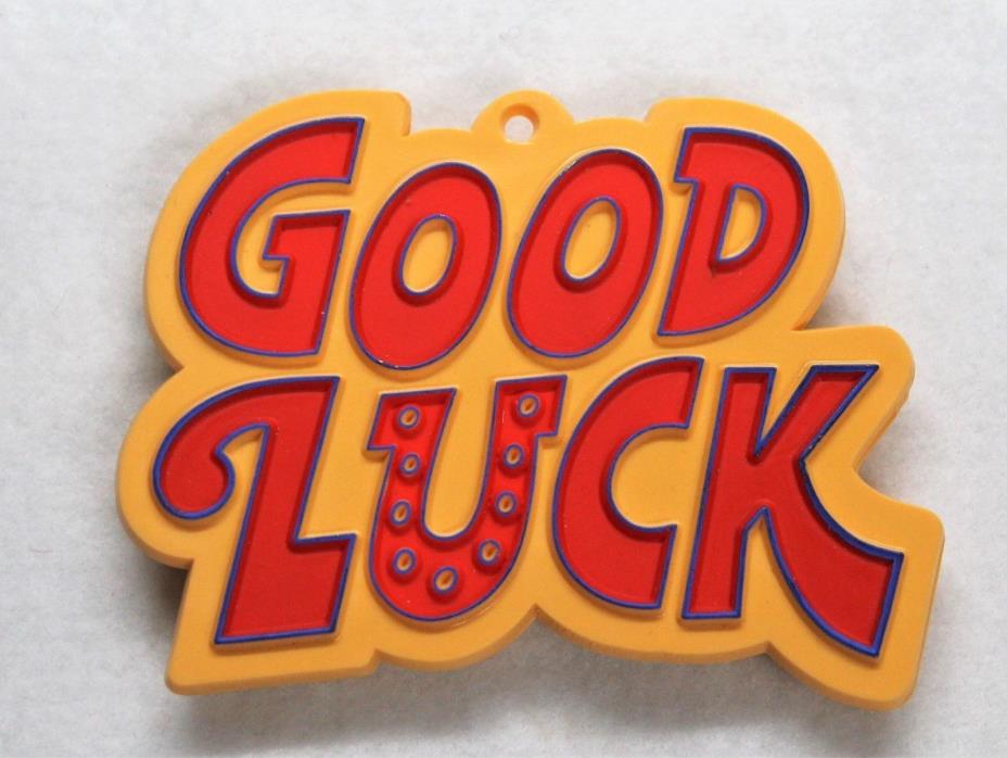 Hallmark Painted Cookie Cutter GOOD LUCK Horseshoe (Sports Game Job Move) Vtg NM